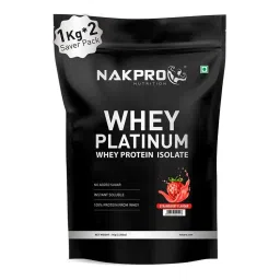 NAKPRO Platinum Whey Protein Isolate Supplement Powder - Strawberry Flavour-picture-46